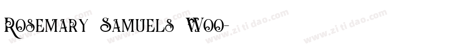 Rosemary Samuels W00字体转换
